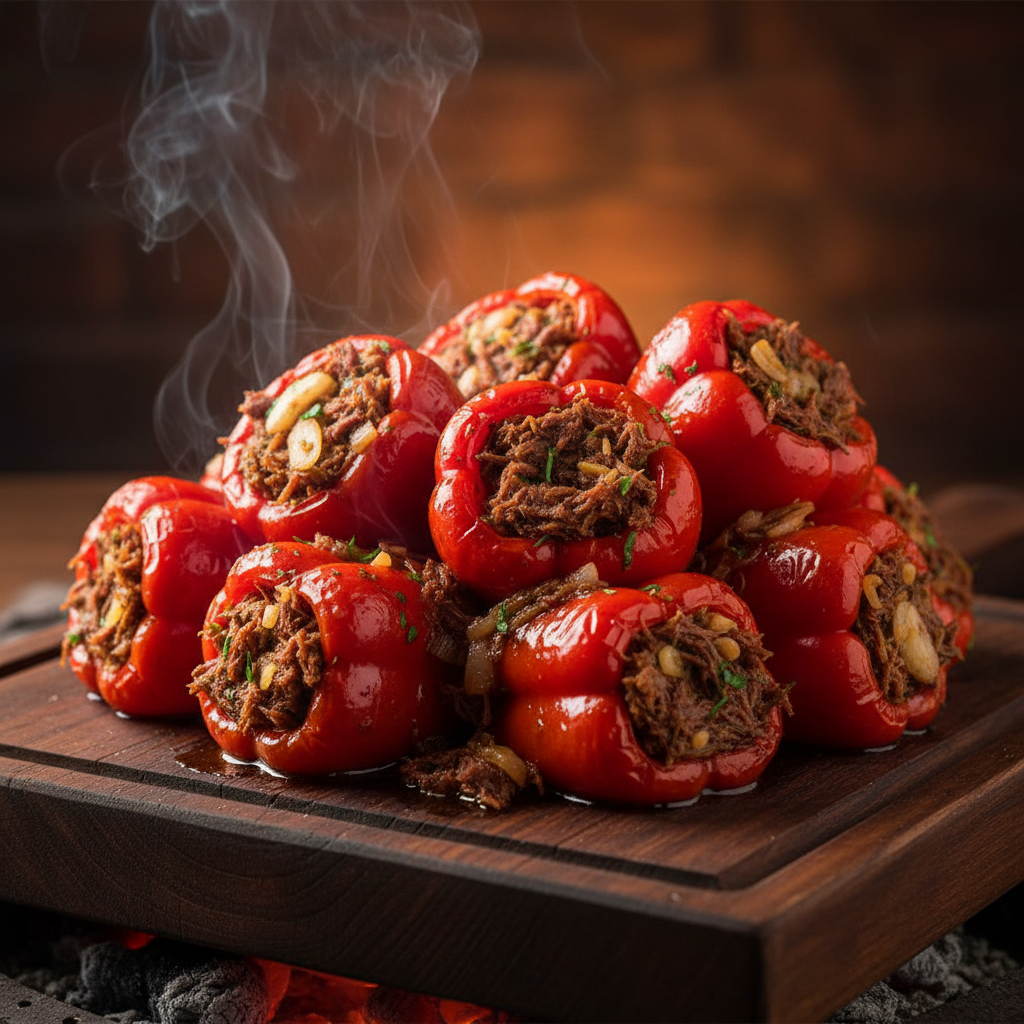 Pimenta Recheada com Carne Seca
