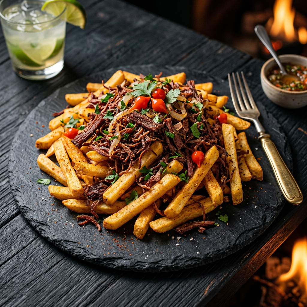 Batata Frita com Carne Seca